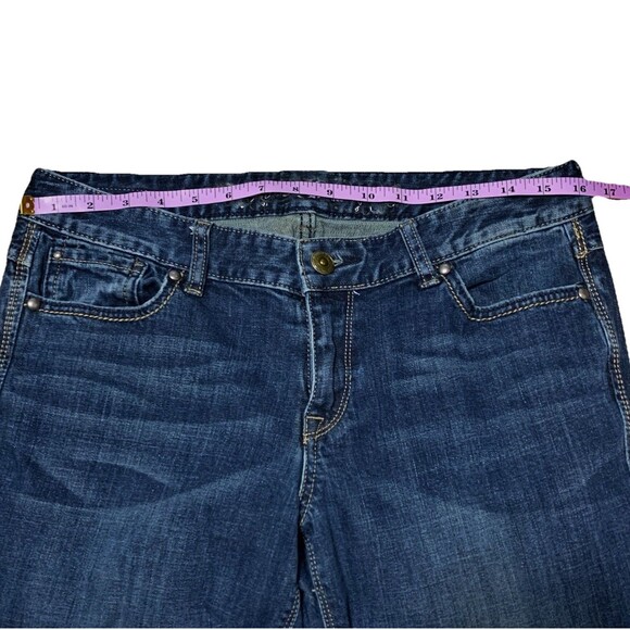 Express Skinny Curvy Jeans Women's Size 8R Blue Medium Wash Mid-Rise 5-Pocket - Picture 5 of 11